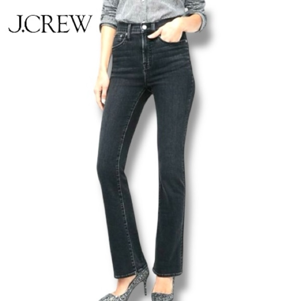 J. Crew Jeans Curvy Full Length Demi Boot Denim Black Wash | Size 29